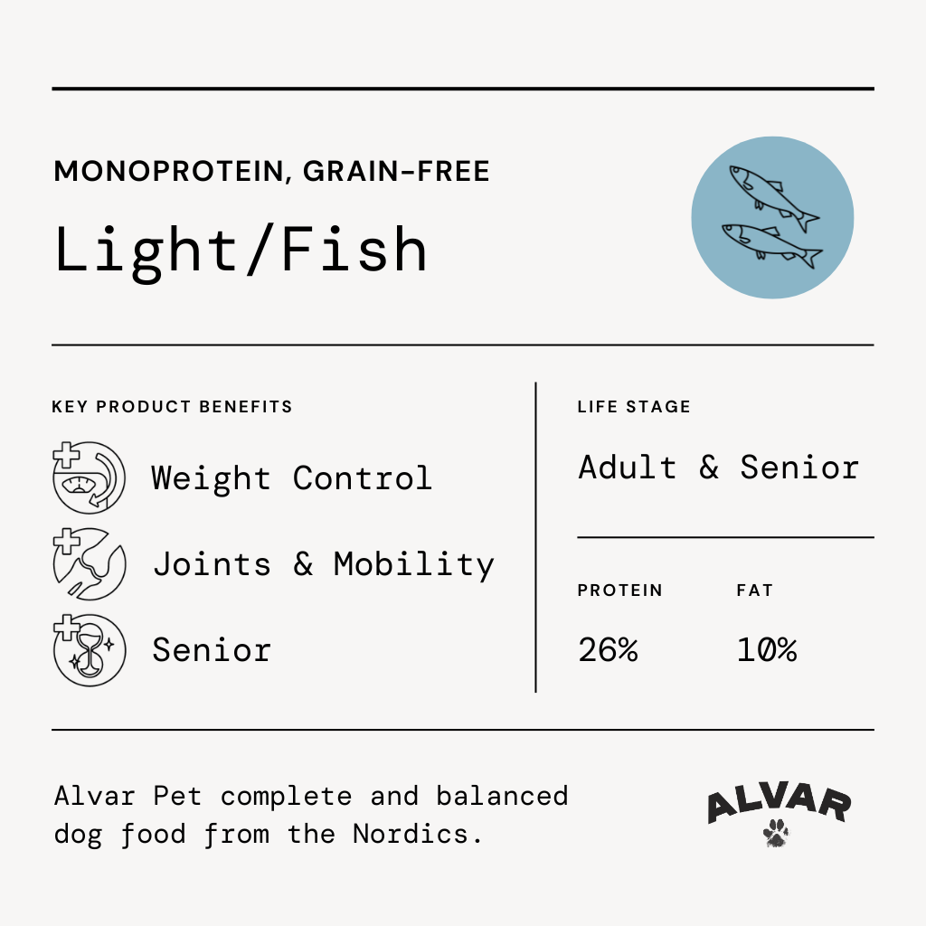Alvar Pet Light/Fish dry food 3 x 7 kg
