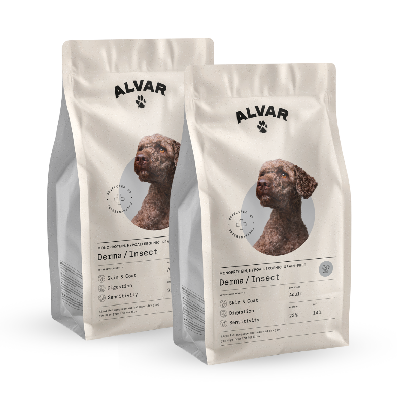 Alvar Pet Derma/Insect kuivaruoka 2 x 7 kg