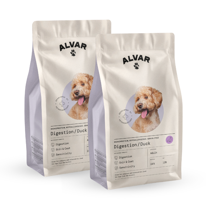 Alvar Pet Digestion/Duck kuivaruoka 2 x 7 kg