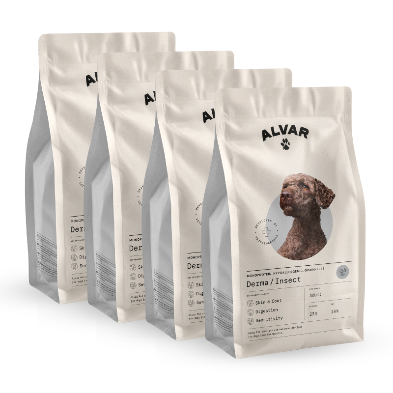 Alvar Pet Derma/Insect kuivaruoka 4 x 7 kg