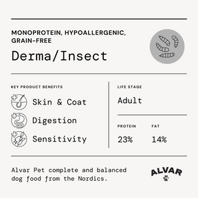 Alvar Pet Derma/Insect dry food
