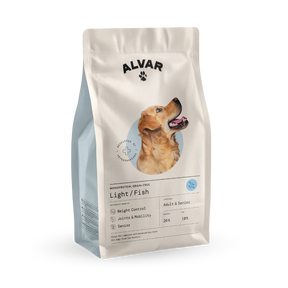 Alvar Pet Light/Fish monoprotein dry food for adult dogs weight control and senior dogs