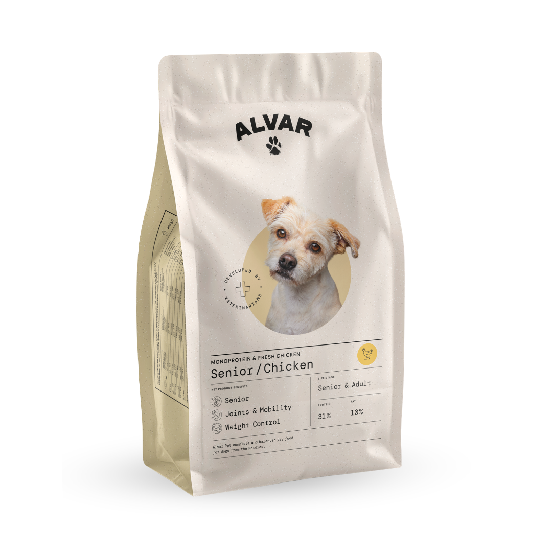 Alvar Pet Senior/Chicken dry food for adult dogs weight control and senior dogs