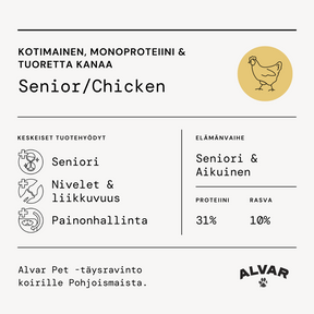 Alvar Pet Senior/Chicken dry food