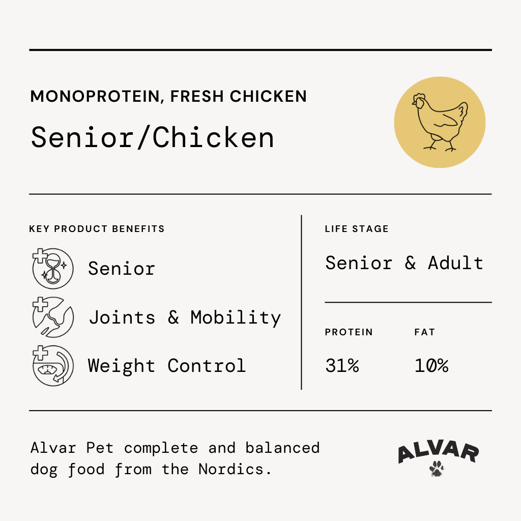 Alvar Pet Senior/Chicken kuivaruoka