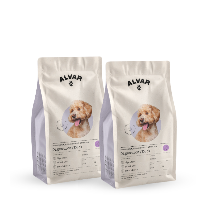Alvar Pet Digestion/Duck dry food 2 x 2 kg