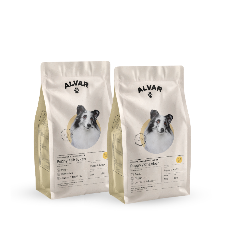 Alvar Pet Puppy/Chicken torrfoder 2 x 2 kg