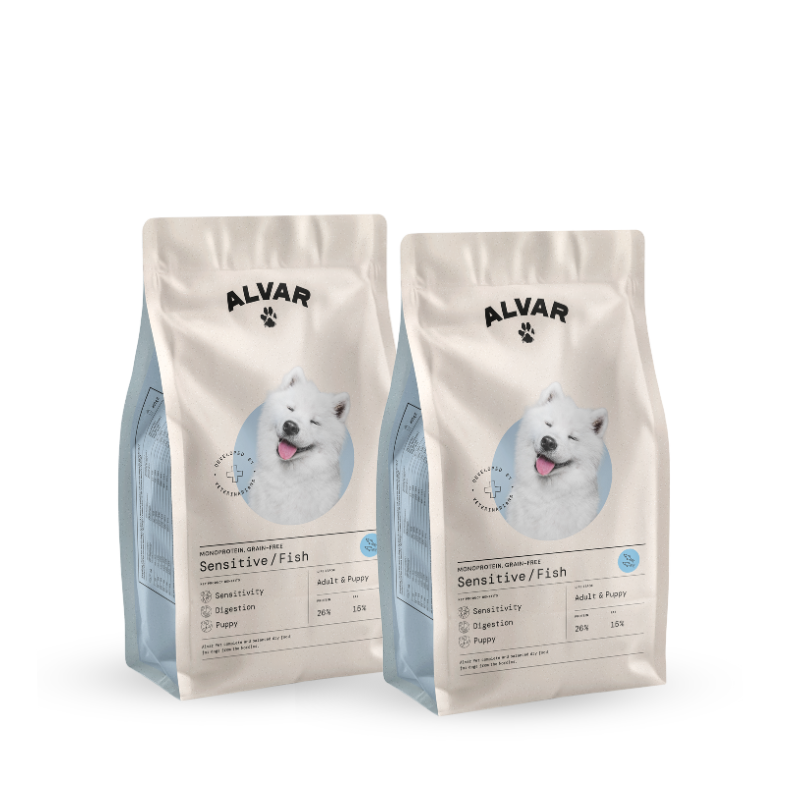 Alvar Pet Sensitive/Fish torrfoder 2 x 2 kg