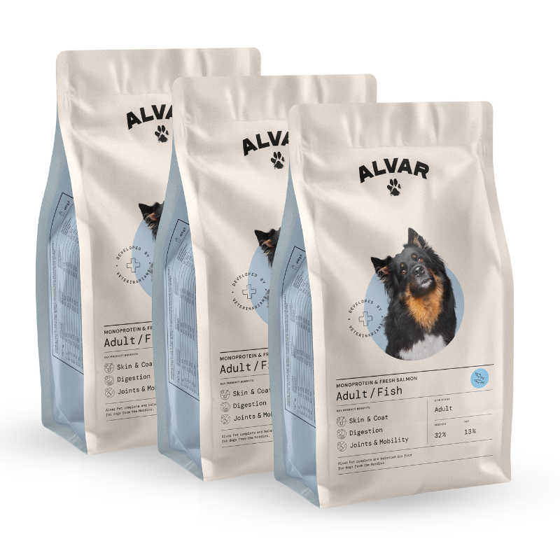 Alvar Pet Adult/Fish torrfoder 3 x 7 kg