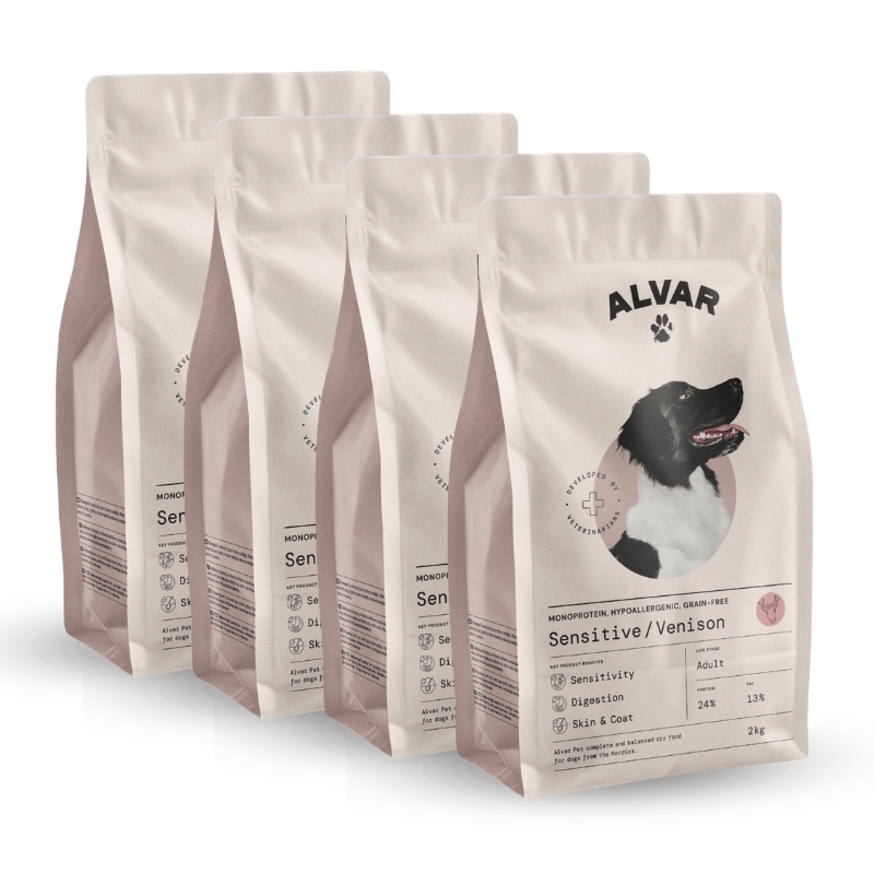  Alvar Pet Sensitive/Venison dry food 4 x 7 kg